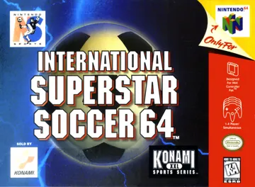 International Superstar Soccer 64 (USA) box cover front